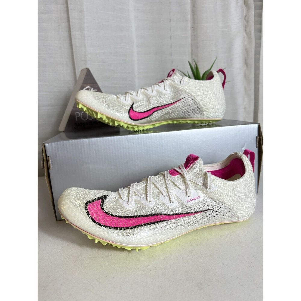 Nike Zoom Superfly Elite 2 Men Size 11‎ Track Spikes White Sail / Fierce Pink